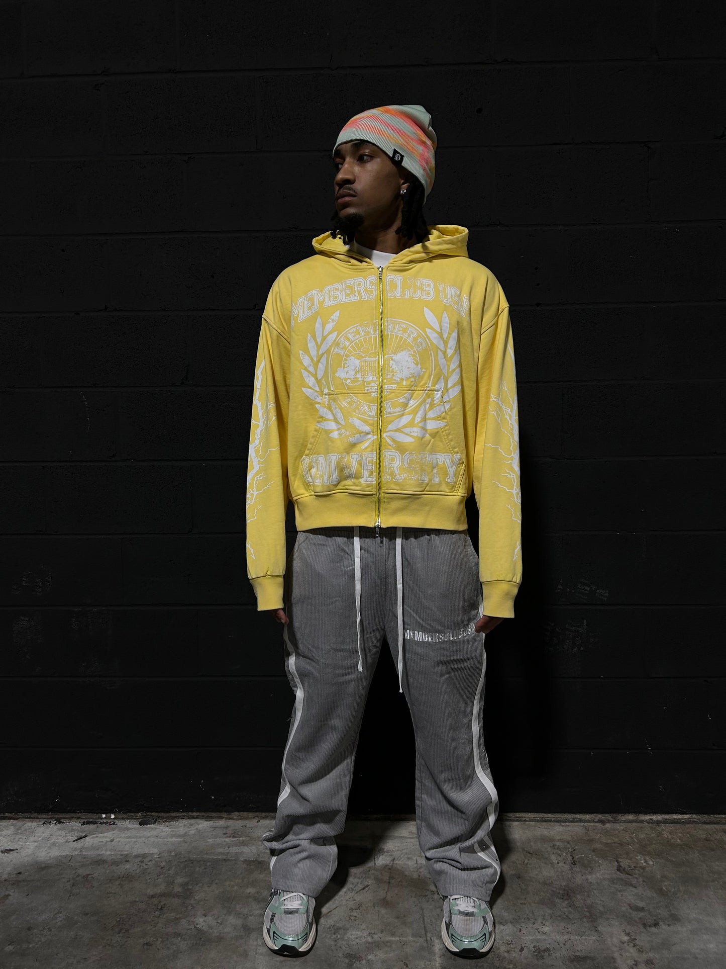 LIGHT YELLOW WASH UNIVERSITY HOODIE